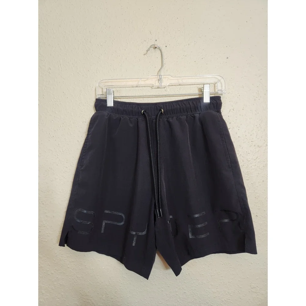Spyder Mens‎ Small Black Swim Board Shorts Logo UV Protection Drawstring Trunks